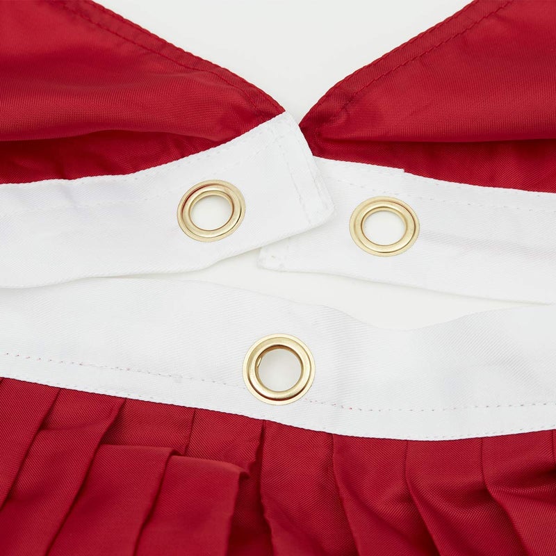 SUNYAO 2 Pack SUNYAO American Pleated Fan Flag USA Pleated Fan Flag 3x6 Ft American USA Bunting Decoration Flags Embroidered Stars Sewn Stripes Canvas Header and Brass Grommets - Image 4